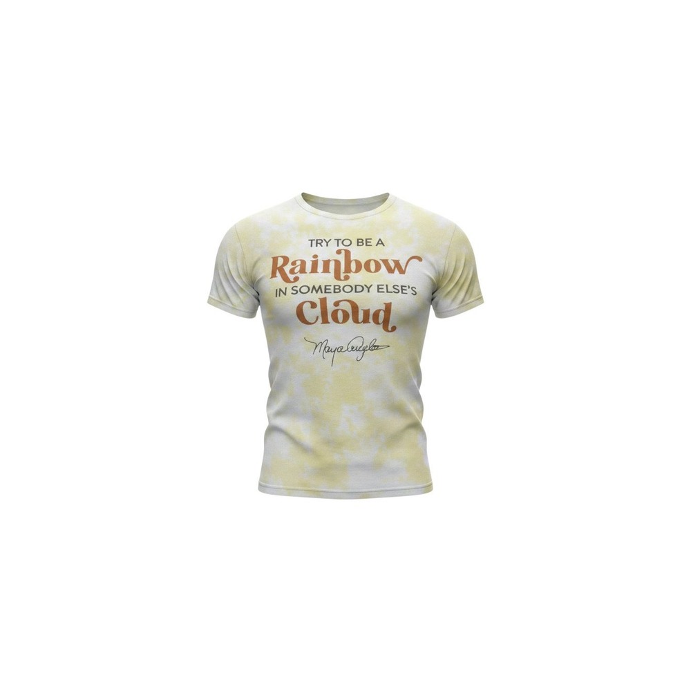 Maya Angelou Graphic Tee Unisex Medium Yellow Excellent Tie Dye Quote Shirt